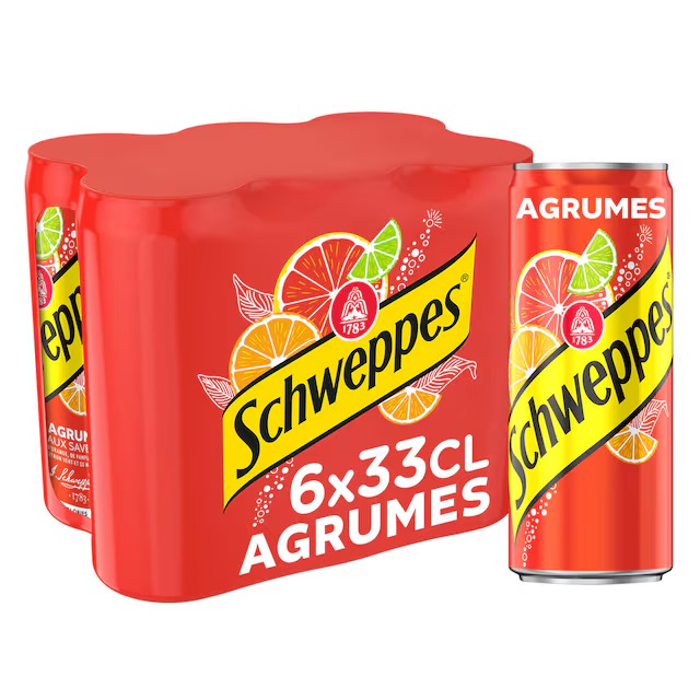 SCHWEPPES AGRUMES 6X33CL 