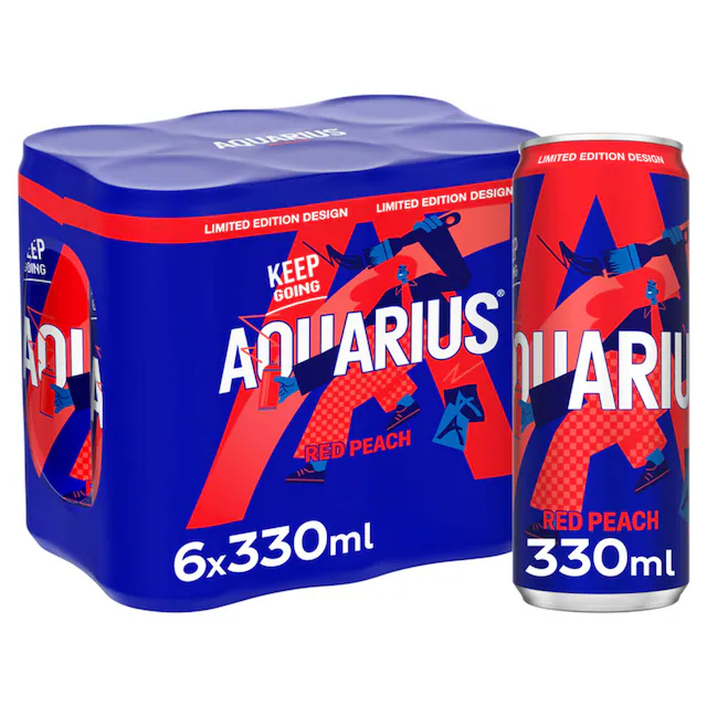 AQUARIUS RED PEACH 6X33CL